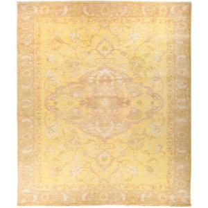 Bloomsbury Market One-of-a-Kind Hein Hand Knotted Wool Yellow Area Rug BLMS2587